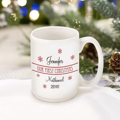 Personalized Our First Christmas Coffee Mug