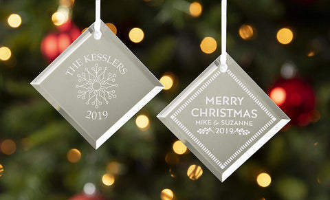 Buy Personalized Diamond-Shaped Mirror Ornaments