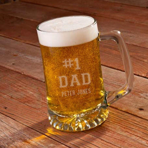 Buy Personalized #1 Dad 25oz Beer Mug