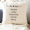 Buy Personalized Family Names Throw Pillow Cover for Dad - Farmhouse Style