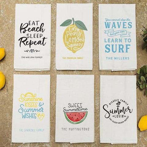 Buy Personalized Summer Tea Towels