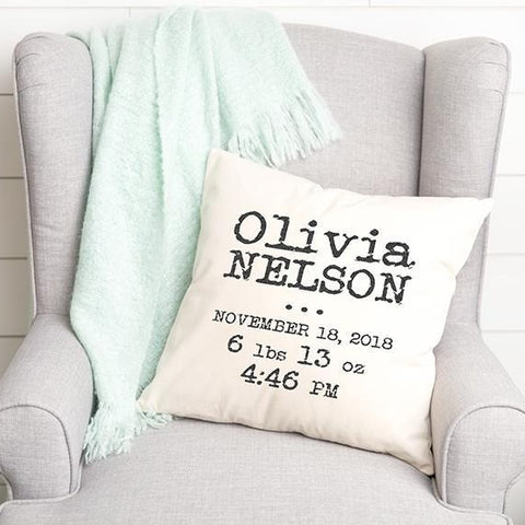 Buy Personalized Welcome Baby Throw Pillow Covers