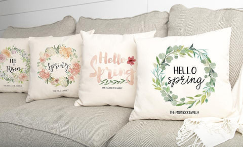 Buy Personalized Spring Throw Pillow Covers