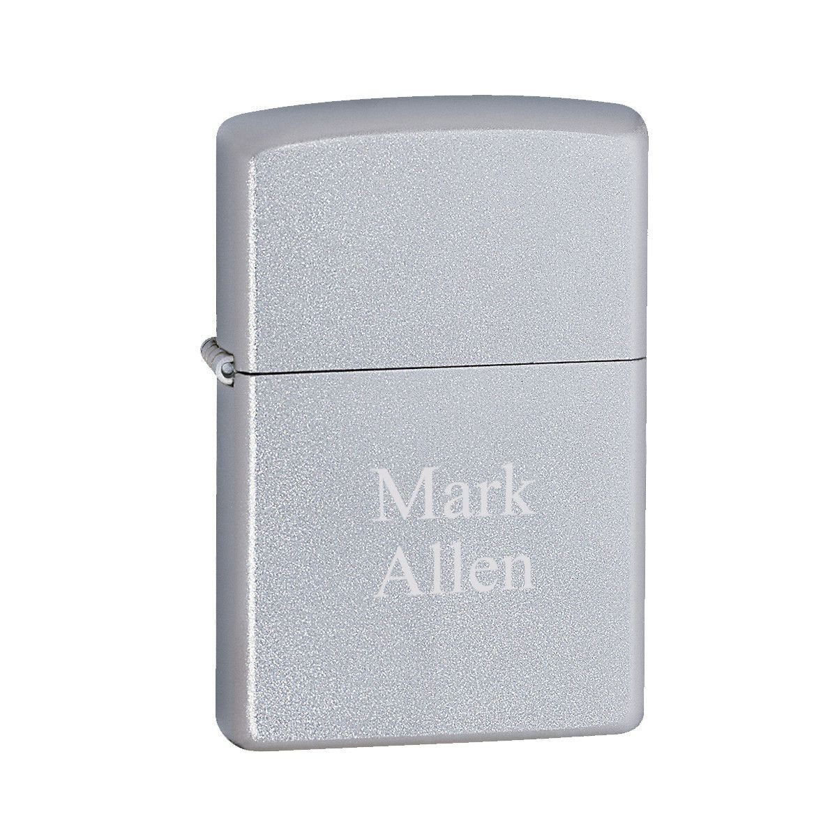 Personalized Zippo Satin Chrome Lighter