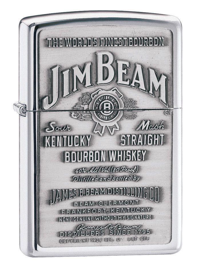 Personalized Jim Bean High Polish Chrome Lighter