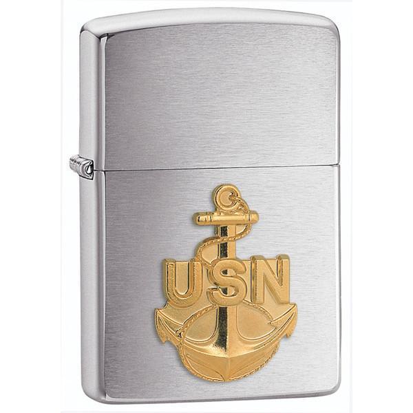 Personalized Zippo Navy Logo Lighter