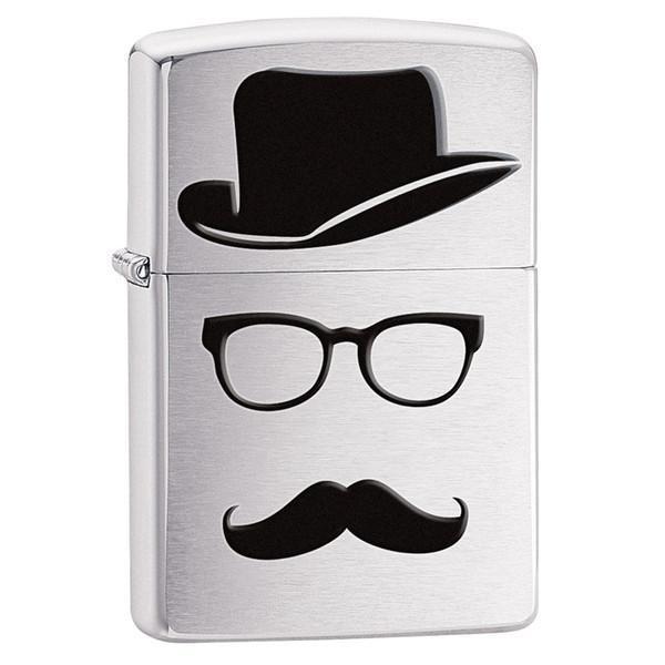 Personalized Zippo Mustache And Hat Lighter