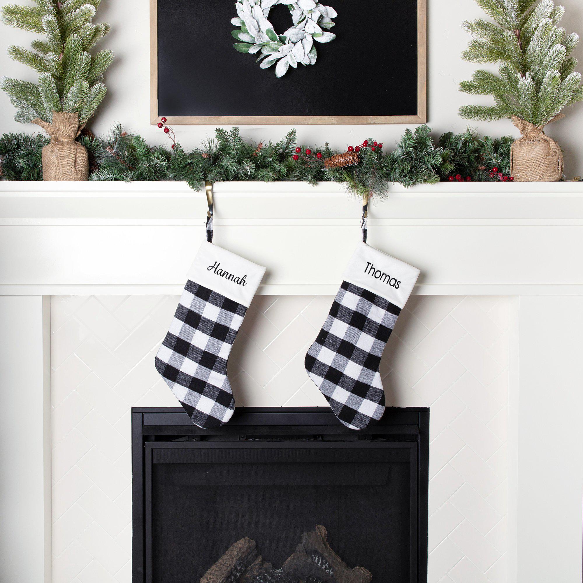 Pretty Plaid Custom Christmas Stocking