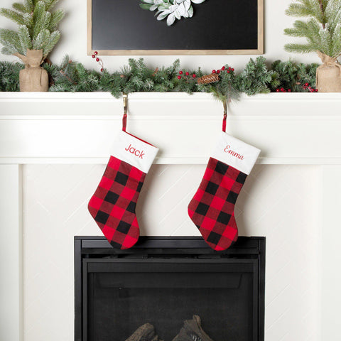 Buy Personalized Plaid Christmas Stockings