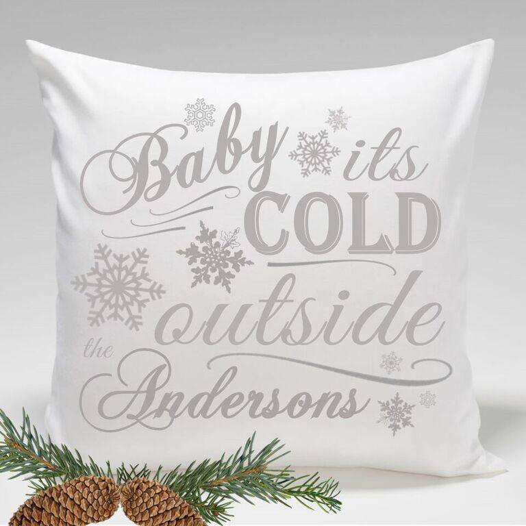 baby it's cold outside cushion