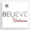 Buy Personalized Believe Christmas Canvas Sign