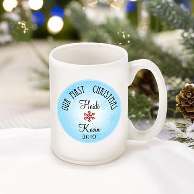 Buy Personalized Our First Christmas Coffee Mug