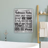 Buy Bathroom Rules Personalized Canvas Print 18"x24"