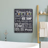 Buy Bathroom Rules Personalized Canvas Print 18"x24"