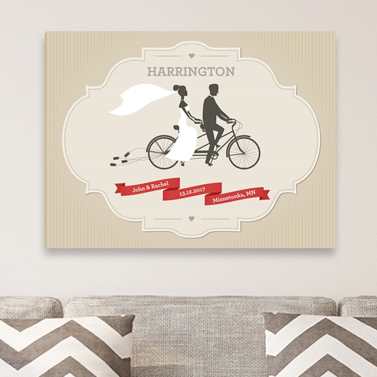 Personalized Wedding Day Canvas