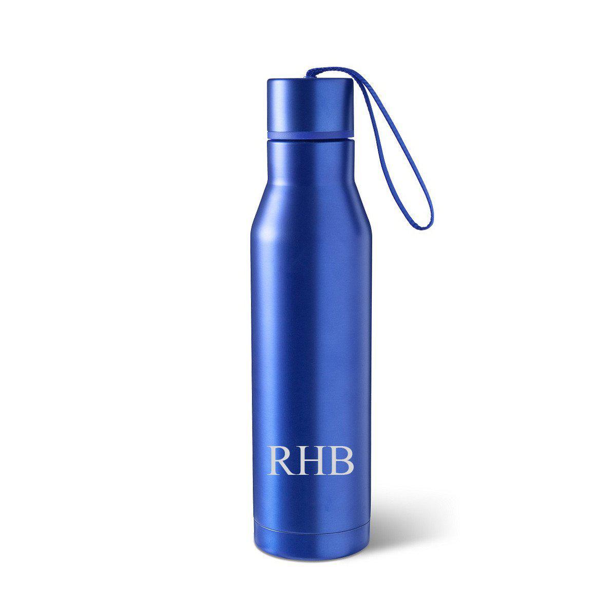 Personalized Blue Double Wall Insulated Stainless Steel Water bottle