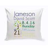 Buy Personalized Baby Boy Announcement Throw Pillows (Insert Included)