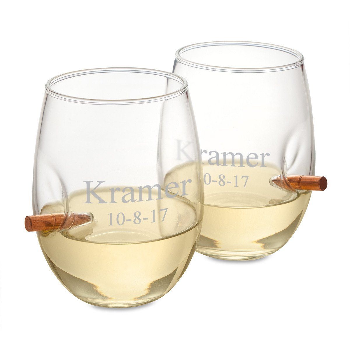 Personalized Bulletproof Wine Glasses - Set of 2