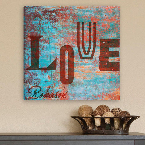 Buy Personalized Watercolor Love Canvas Sign