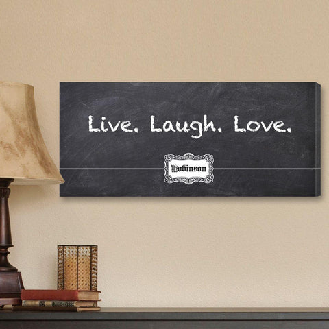 Buy Personalized Blackboard Live, Laugh, Love Wall Art