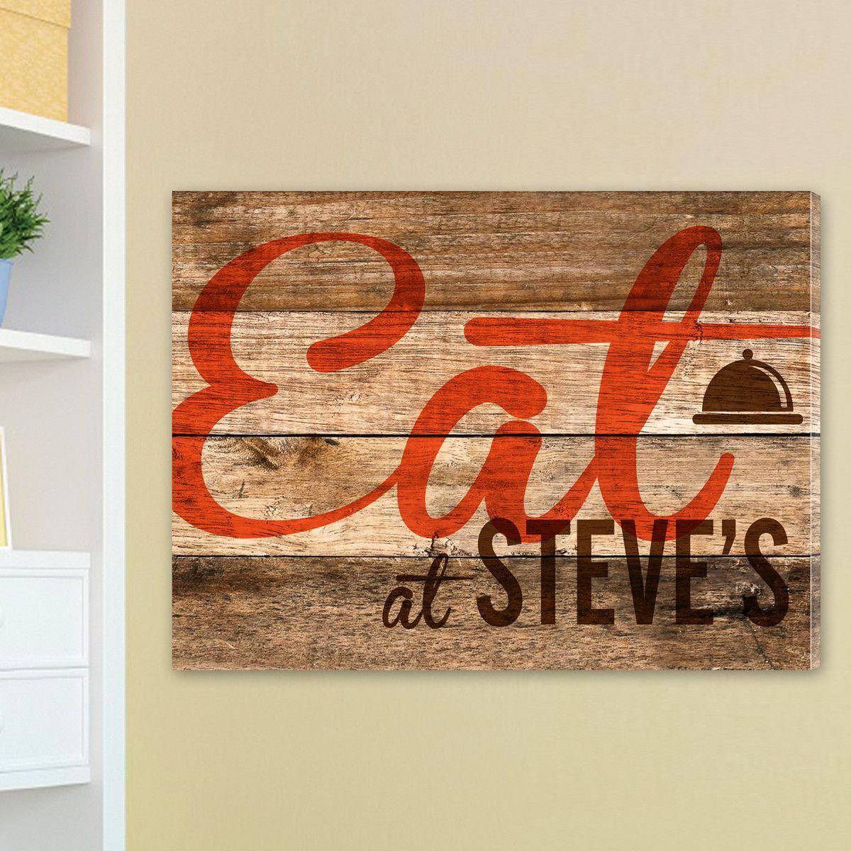 Personalized Reclaimed Kitchen Family Canvas Sign