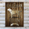 Buy Personalized Rustic Wood Cabin Canvas Sign