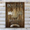 Buy Personalized Rustic Wood Cabin Canvas Sign