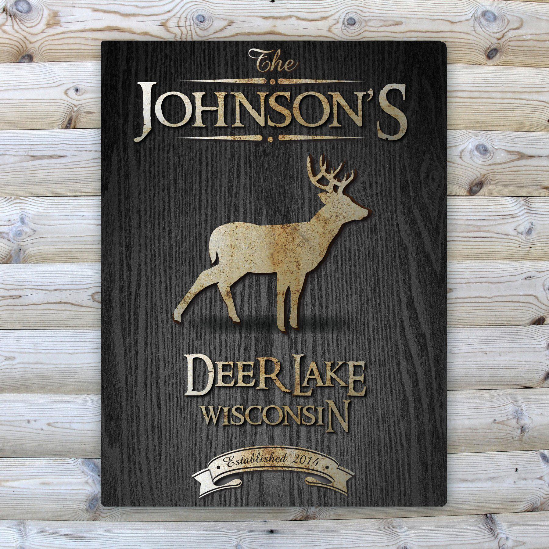 Personalized Canvas Sign - Welcome to the Lake