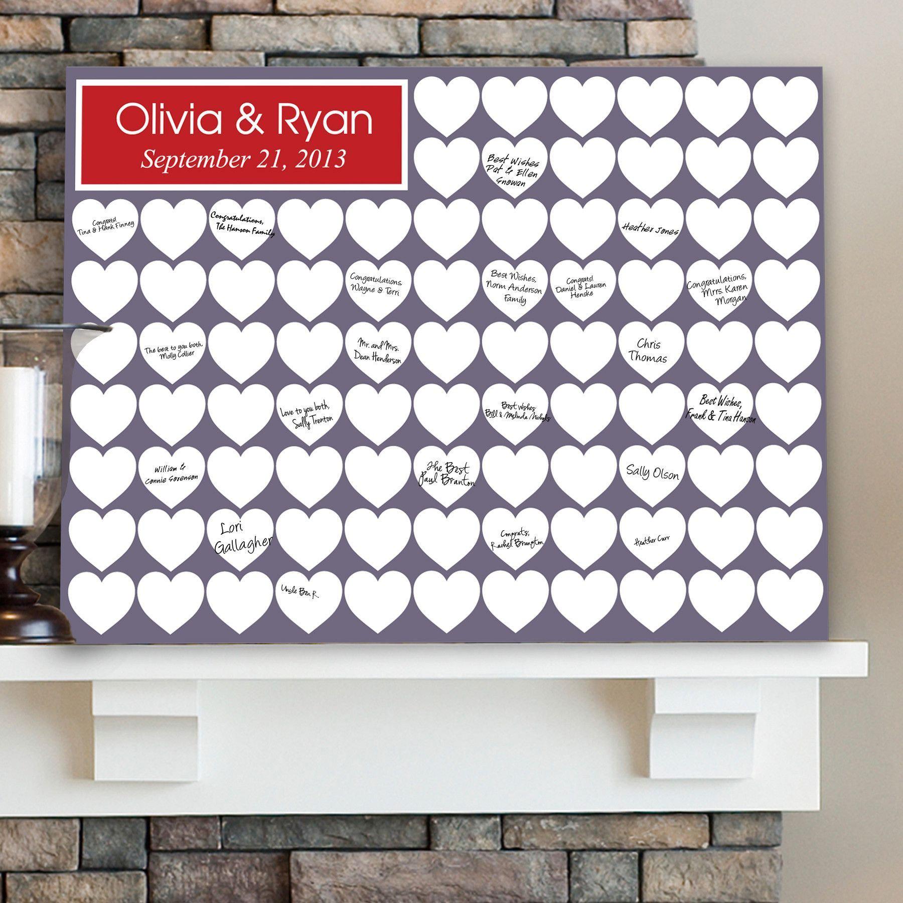 Personalized Guestbook Canvas - Love Family &amp; Friends