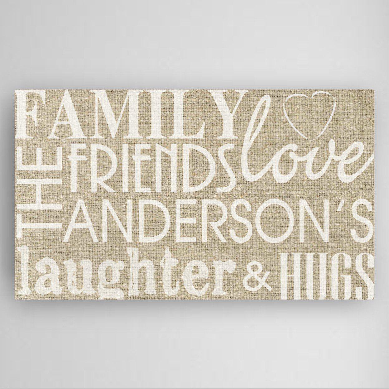 Personalized Family &amp; Friends Canvas Sign