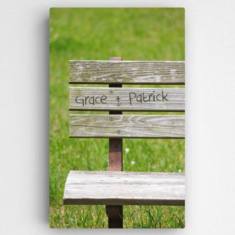 Buy Personalized Park Bench Romance Canvas Sign