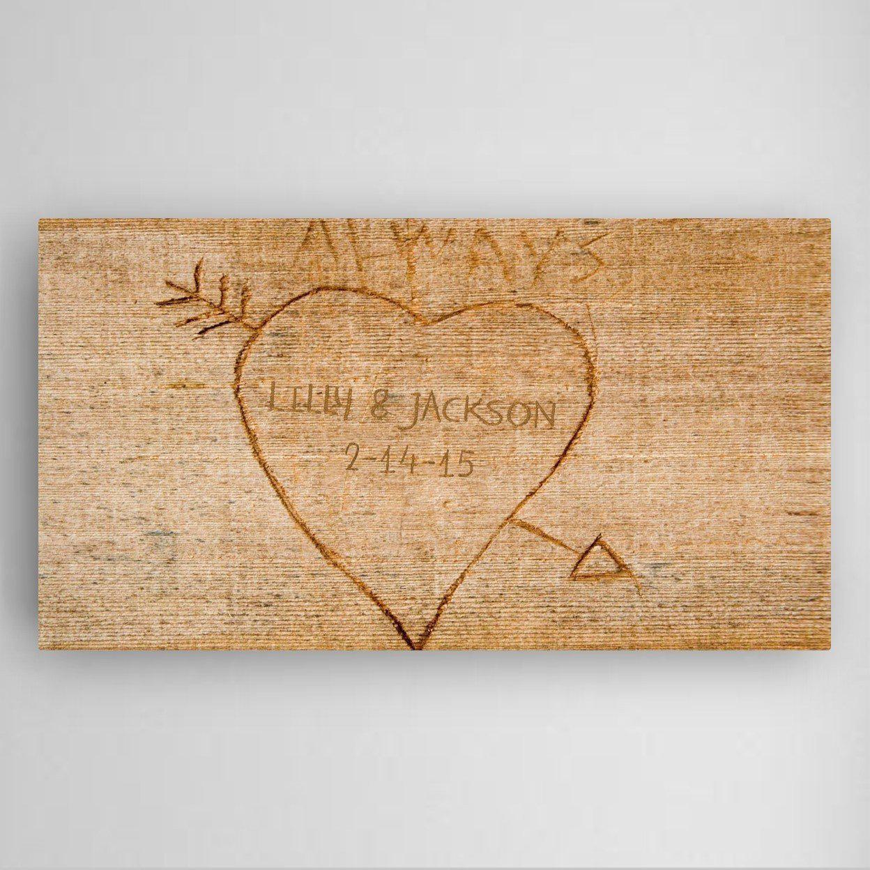 Personalized Cupid&#039;s Arrow Canvas Sign