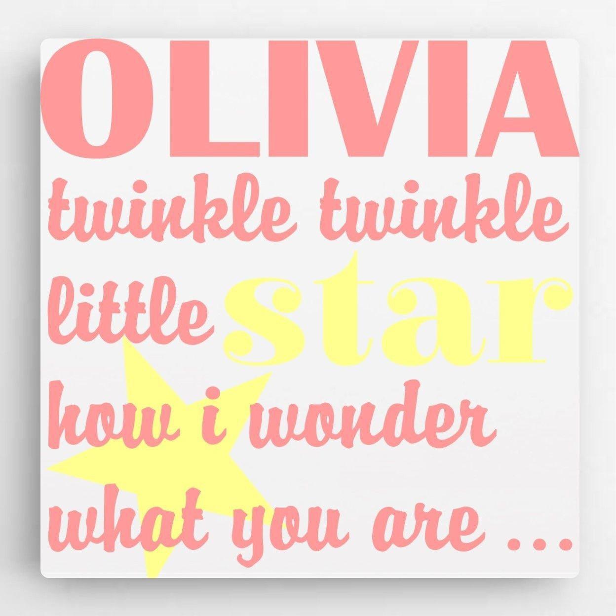 Personalized Girl Canvas Sign - Twinkle