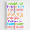 Buy Personalized Colorful Kids Canvas Sign