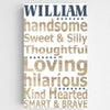 Buy Personalized Boy Definition Canvas Sign