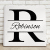 Buy Personalized Stamped Monogram Canvas Print - 2 Colors