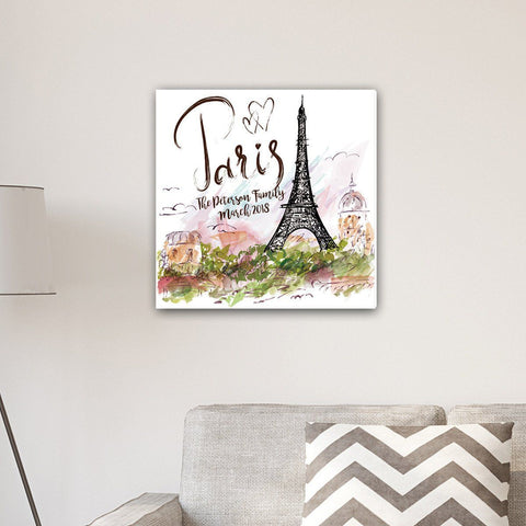 Buy Personalized Paris Canvas