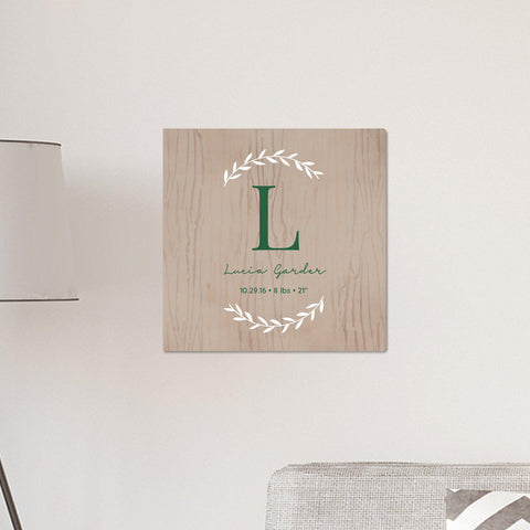 Buy Personalized Family Name Initial Vine Canvas Print - 3 Designs