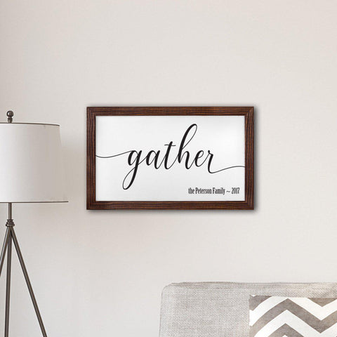 Buy Personalized Framed Gather Farmhouse 14