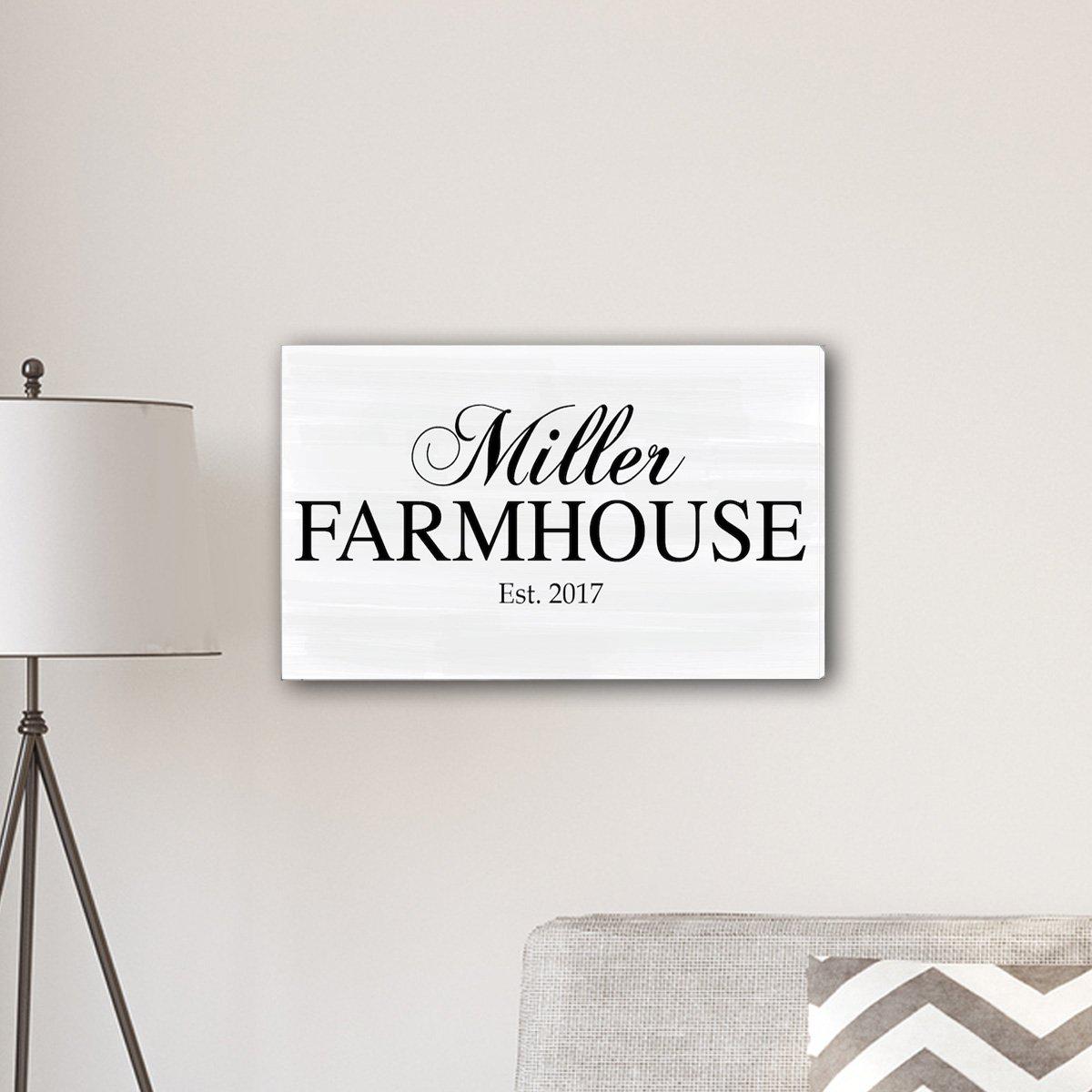 Personalized Family Farmhouse Modern Farmhouse 14&quot; x 24&quot; Canvas