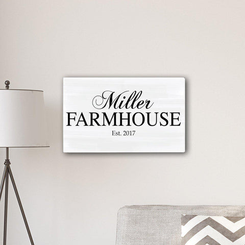 Buy Personalized Family Name Farmhouse Canvas Print - 14