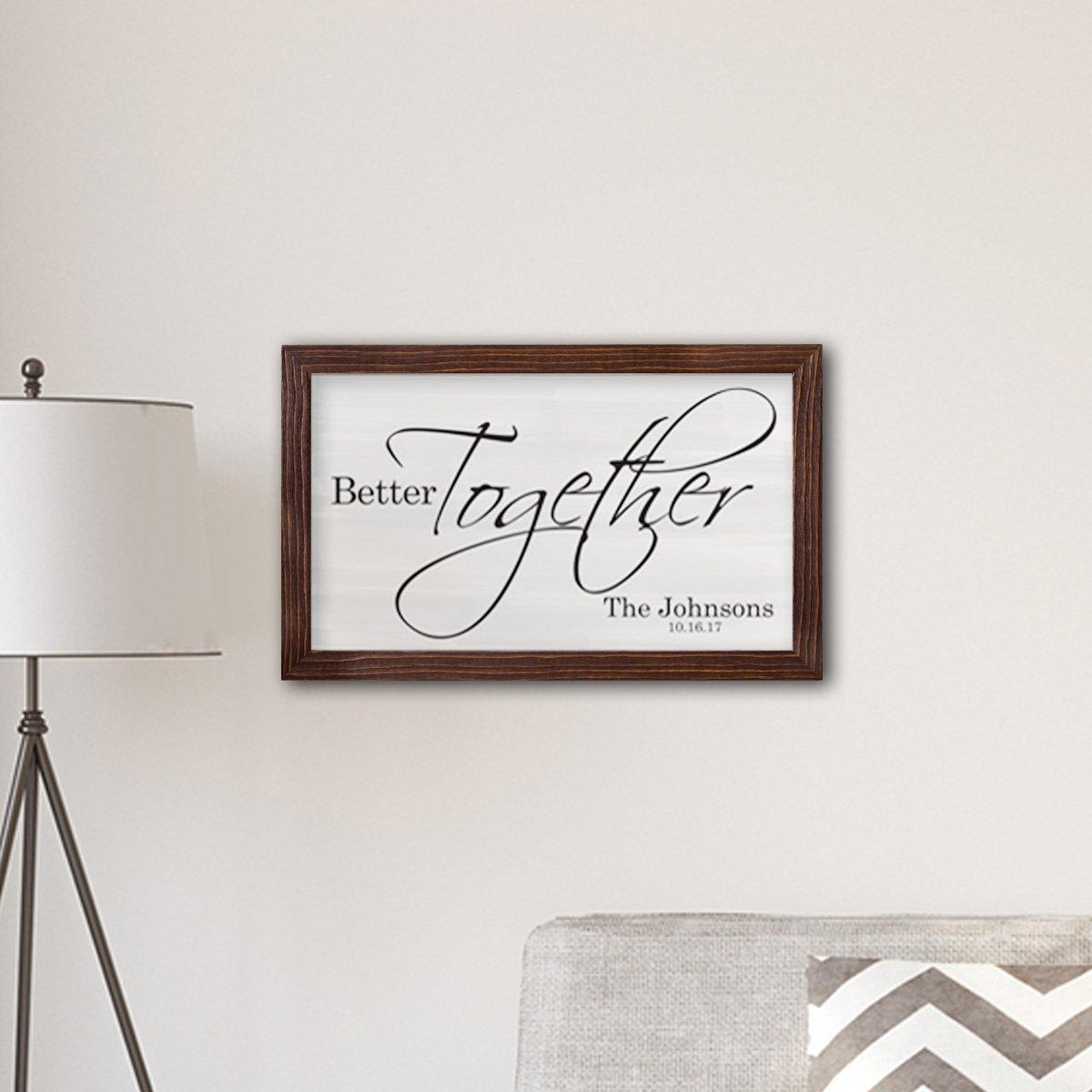 Personalized Better Together Modern Farmhouse 14&quot; x 24&quot; Canvas Sign