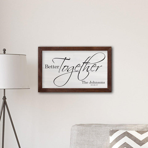 Buy Personalized Framed Better Together Farmhouse Print - 14