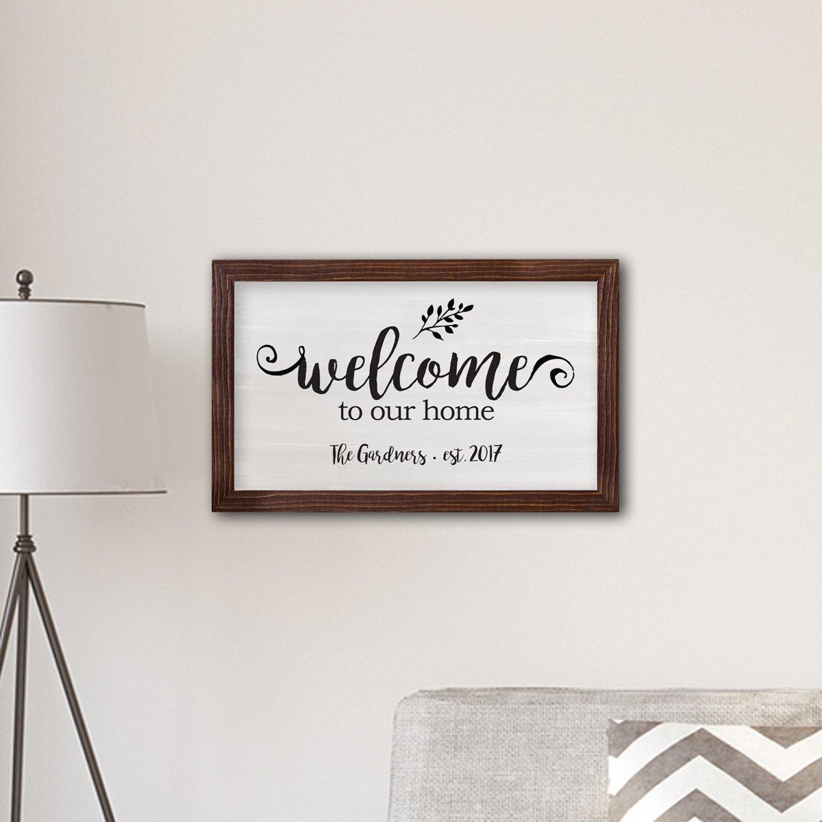 Personalized Welcome To our Home Modern Farmhouse 14&quot; x 24&quot; Canvas