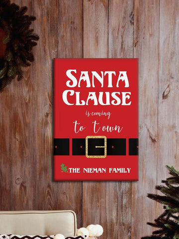 Buy Personalized Santa Is Coming To Town Canvas - 14