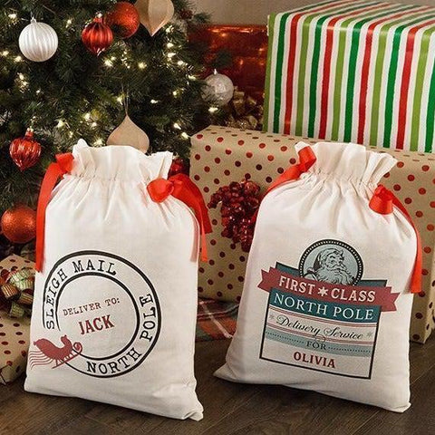 Buy Personalized Drawstring Santa Sacks