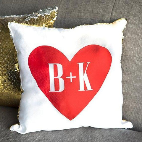 Buy Love-themed Two-tone Sequin Pillow Covers