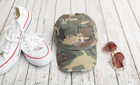 Buy Monogrammed Distressed Baseball Hat