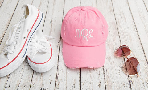 Buy Monogrammed Distressed Baseball Hat