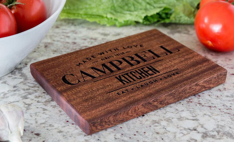 Buy Personalized 6x8 Mahogany Cutting Board - Modern Collection
